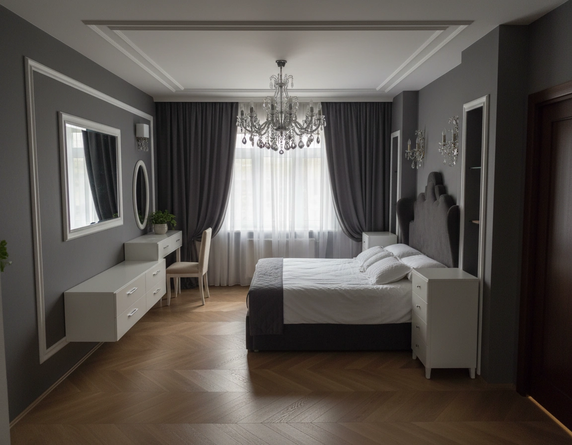 Photorealistic rendering of the room based on the concept